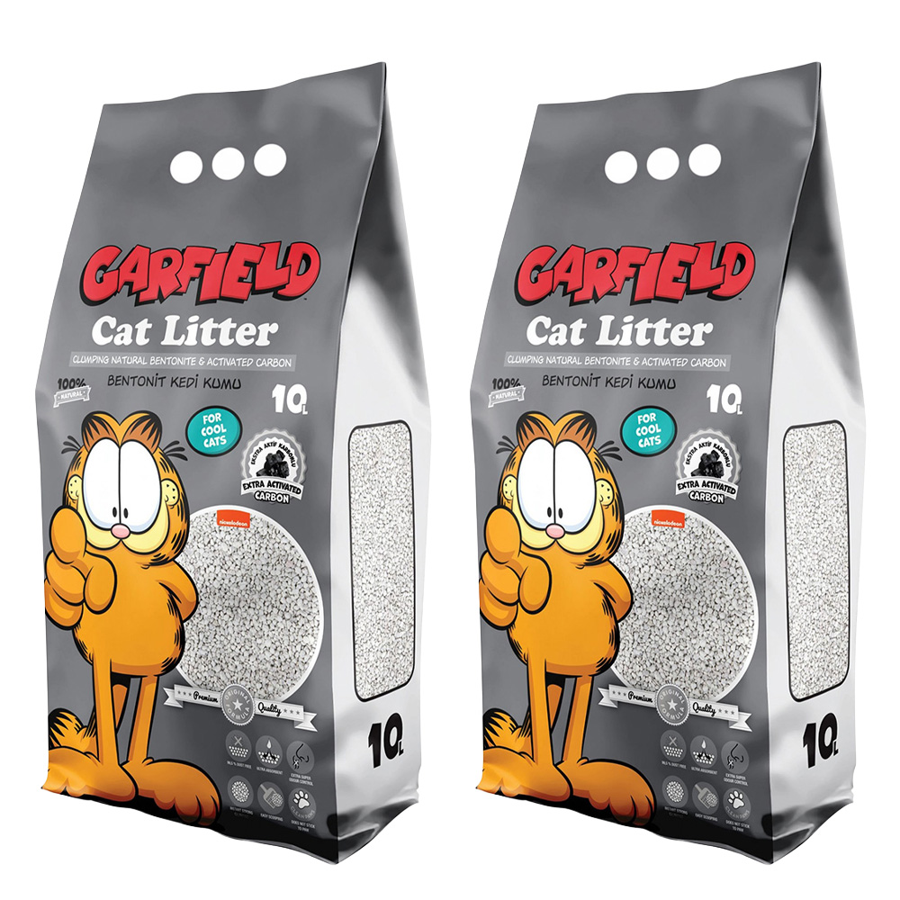 Garfield Żwirek Bentonitowy dla Kota z Węglem Aktywnym 2x10L